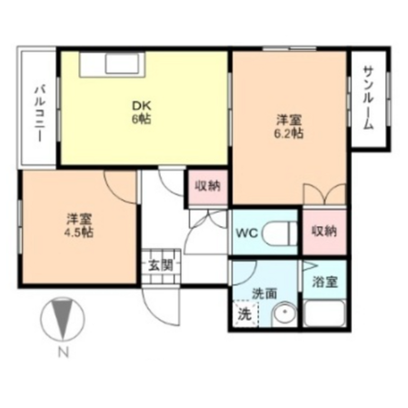 エスポワールＭの物件間取画像